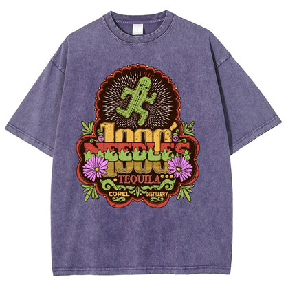 Funny 1000 Needles Tequila Vintage Distressed T-shirt