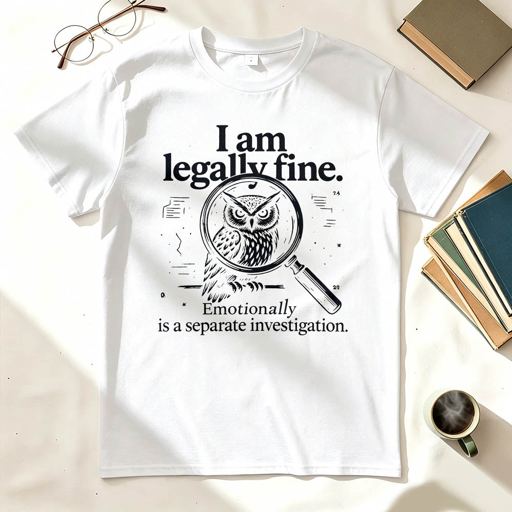 I Am Legally Fine Funny Dark Humor T-Shirt