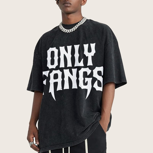 Only Fangs Vintage Distressed T-shirt