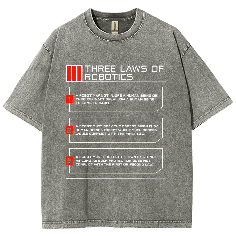 Three Laws of Robotics Vintage Distressed T-shirt