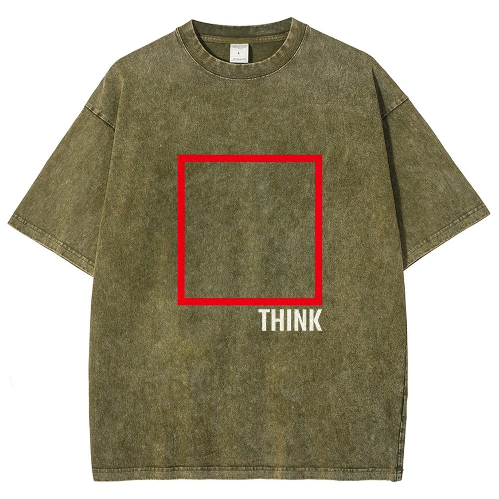 Think Outside The Box Vintage Distressed T-shirt