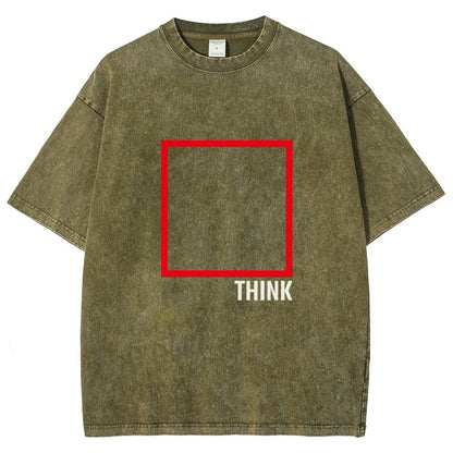 Think Outside The Box Vintage Distressed T-shirt