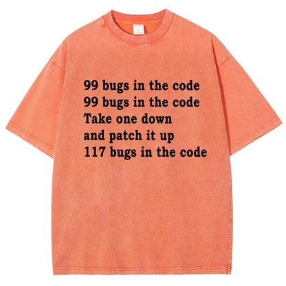 99 Bugs In The Code Vintage Distressed T-shirt