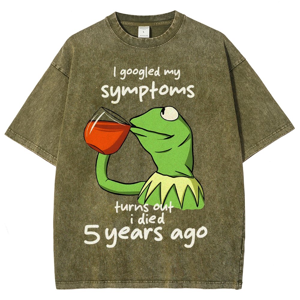 Goolged Symptoms Vintage Distressed T-shirt