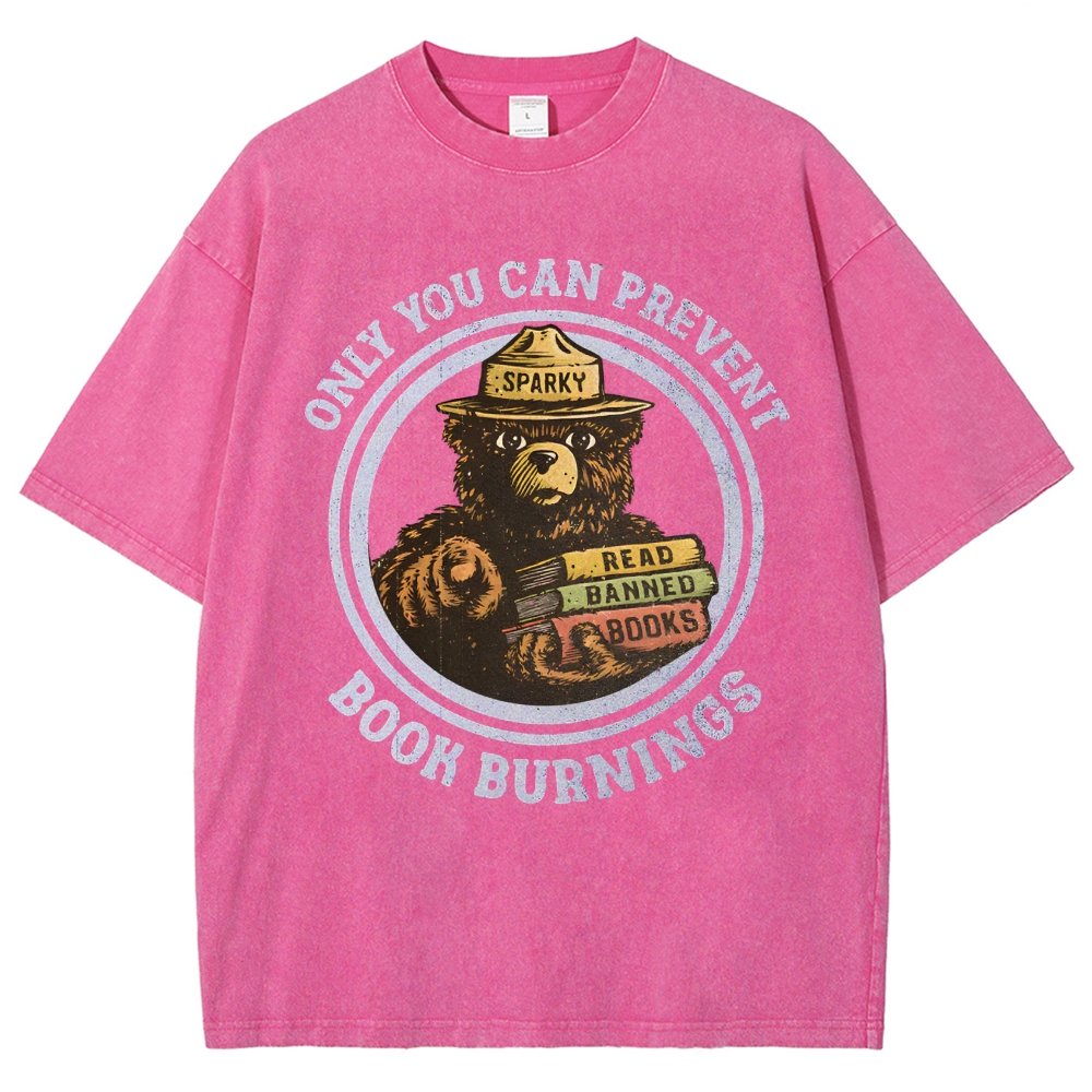 Only You Can Prevent Book Burnings Vintage Distressed T-shirt