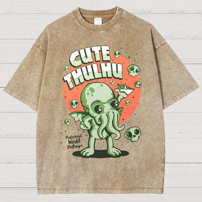 Cute Cthulhu Vintage Distressed T-shirt