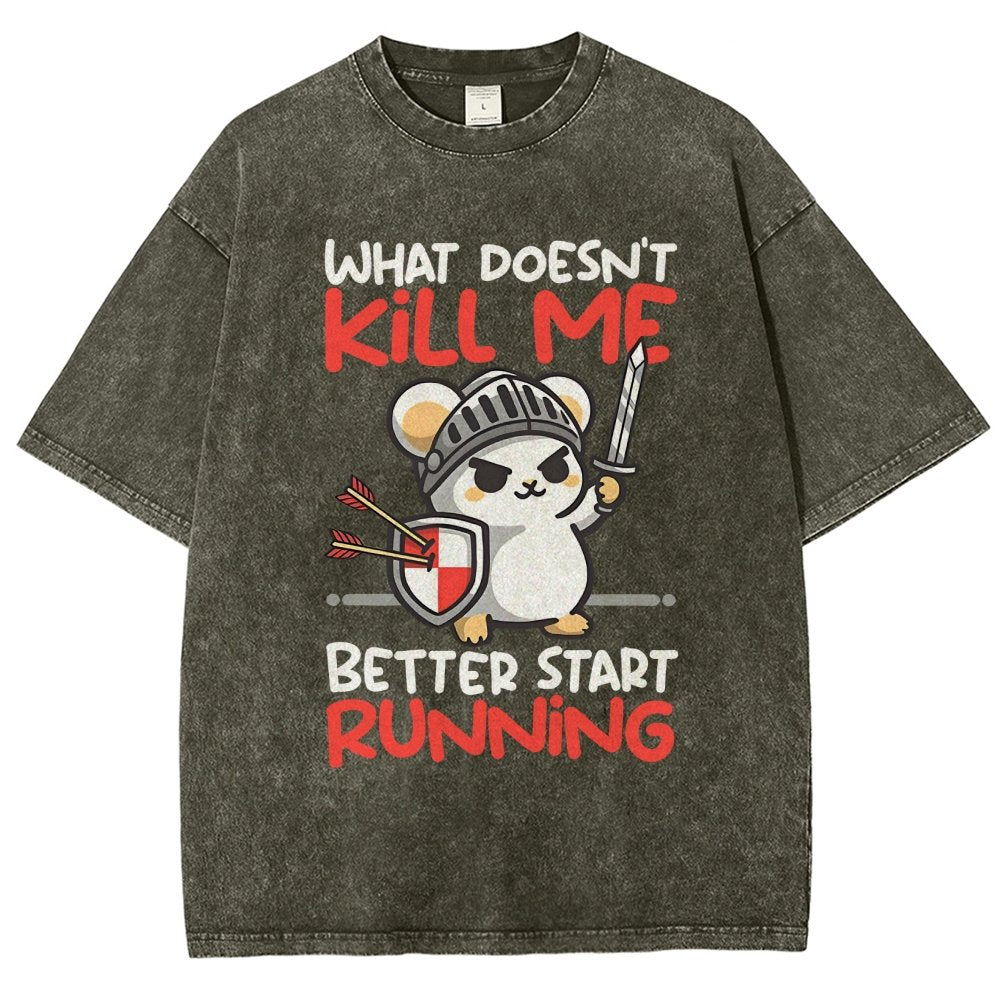 Knight mouse Vintage Distressed T-shirt