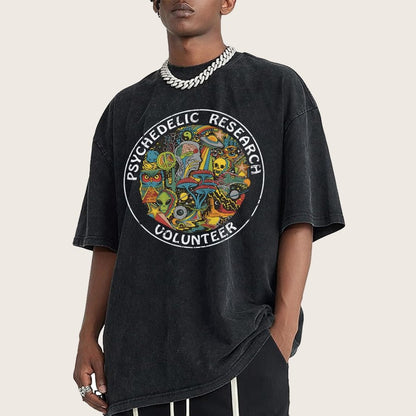 Psychedelic Research Volunteer Vintage Distressed T-shirt