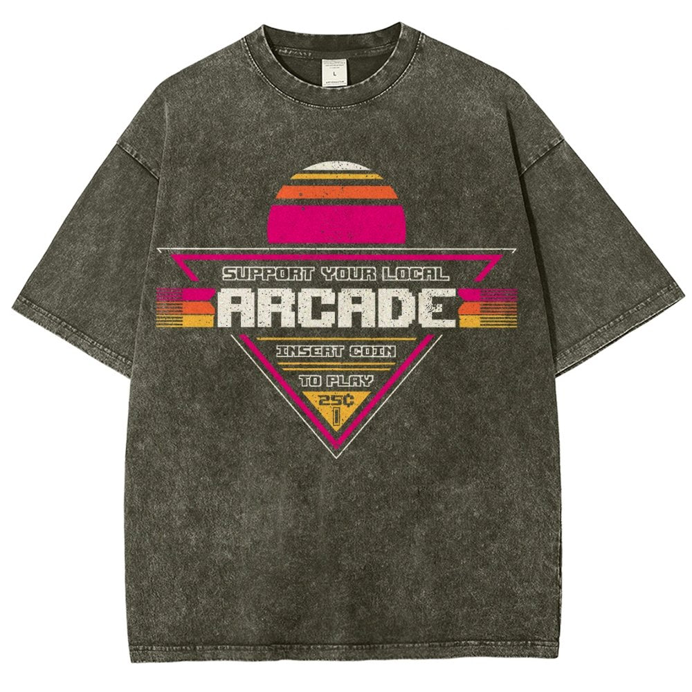 Support Your Local Arcade Vintage Distressed T-shirt