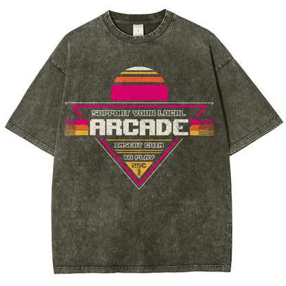 Support Your Local Arcade Vintage Distressed T-shirt