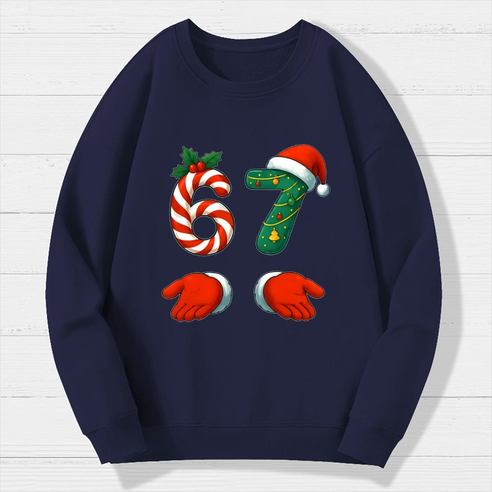 67 Christmas Geek Cotton Sweatshirt