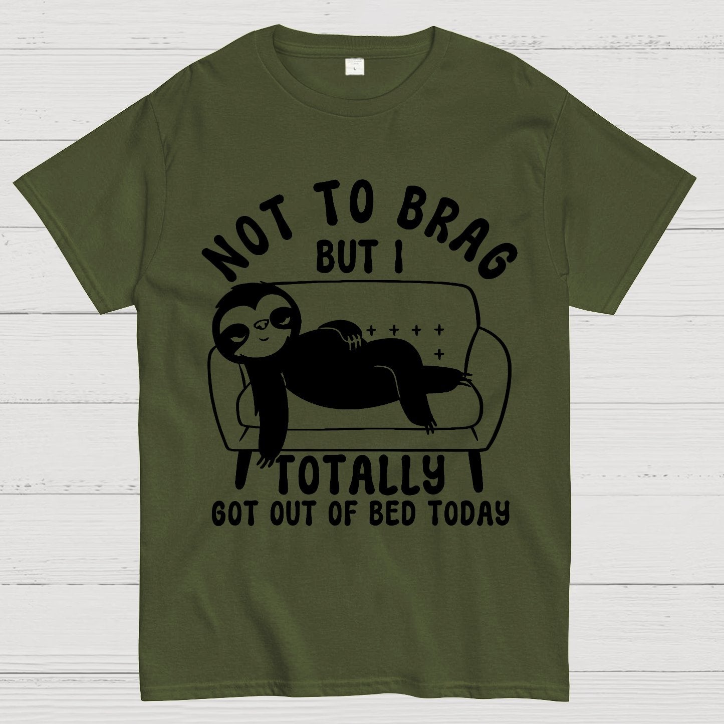 Not To Brag Funny Sloth Sarcastic Saying Geek T-Shirt