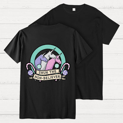 Shun the Non-Believer Back Printing Geek T-Shirt