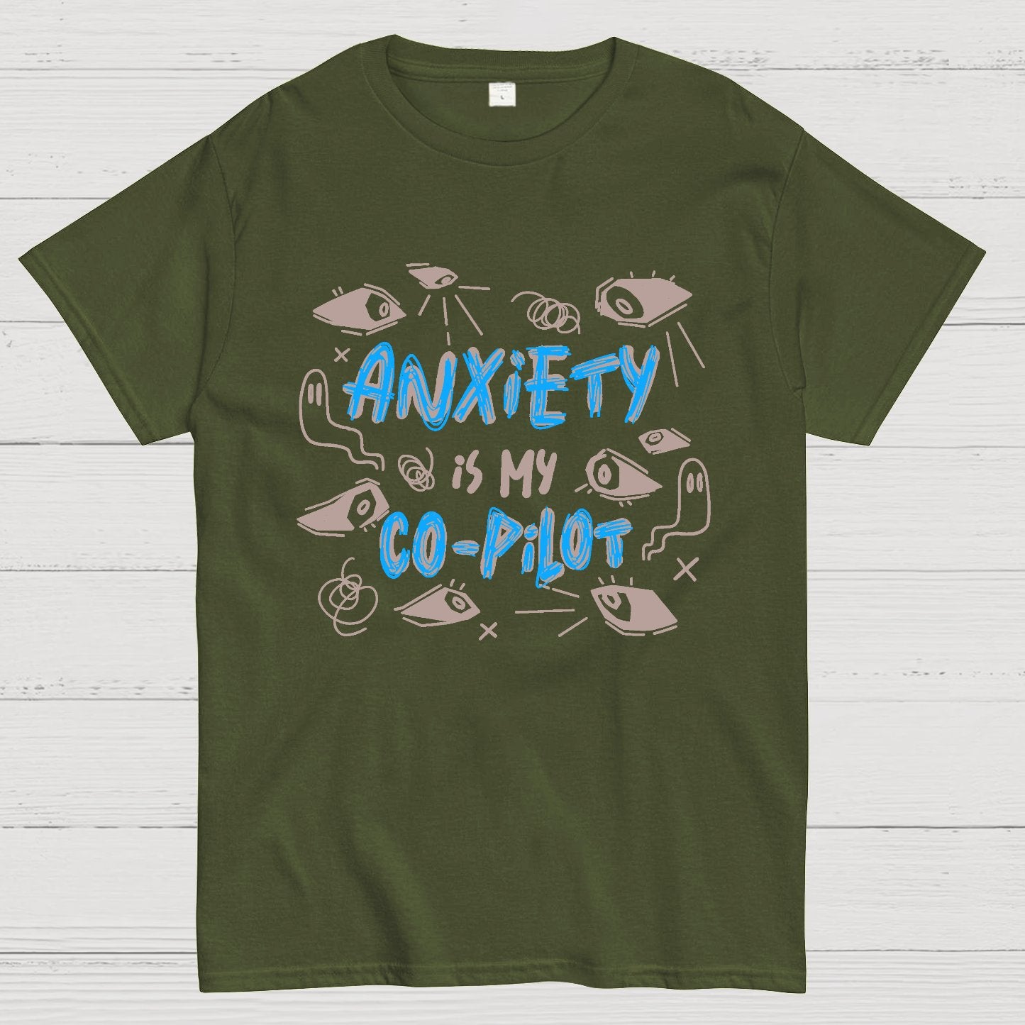 Anxiety Is My Co-Pilot Geek T-Shirt