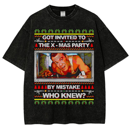 Got invited to the X-mas Party Vintage Distressed T-shirt