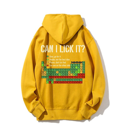 Can I Lick It Printed Back Unisex Cotton Hoodie