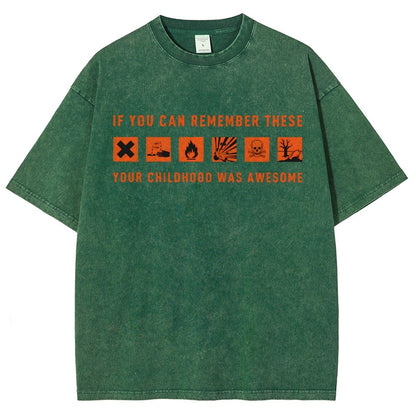 If You Can Remember These Your Childhood Was Awesome Vintage Distressed T-shirt