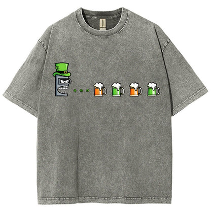 St. Patty’s Robot Vintage Distressed T-shirt