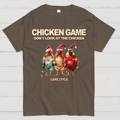 Chicken Game Christmas Geek T-Shirt