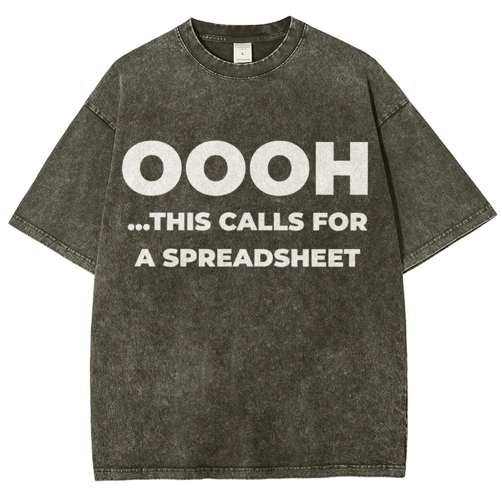Ohh...This Calls for a Spreadsheet Vintage Distressed T-shirt