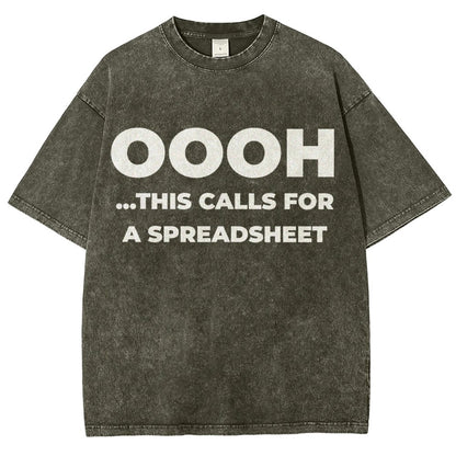 Ohh...This Calls for a Spreadsheet Vintage Distressed T-shirt