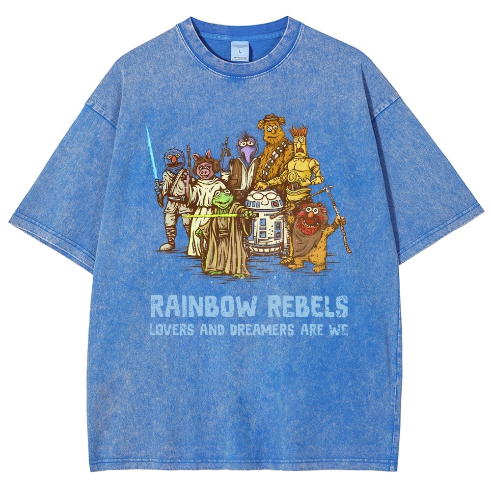 Rainbow Rebels Vintage Distressed T-shirt