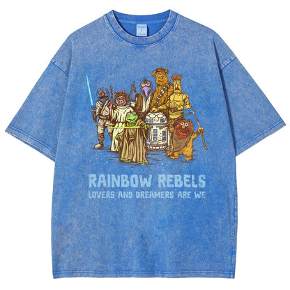 Rainbow Rebels Vintage Distressed T-shirt