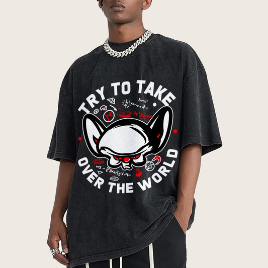 Take Over The World Vintage Distressed T-shirt