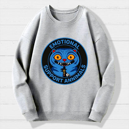 Emotional Support Annimals Geek Cotton Sweatshirt