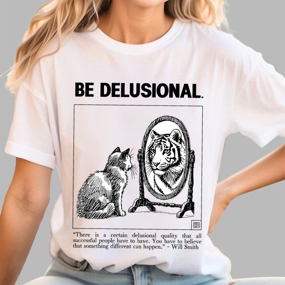 Tiger in the Mirror - Believe First, Then Become Geek T-Shirt