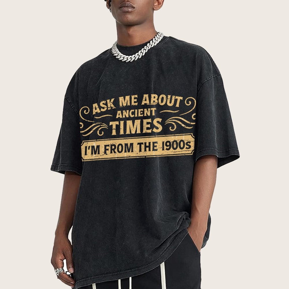Ask Me About Ancient Times Vintage Distressed T-shirt