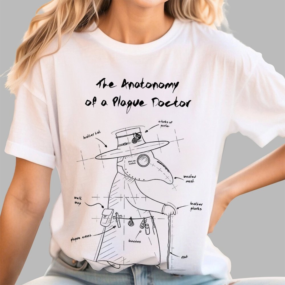 The Anatomy of a Plague Doctor Geek T-Shirt
