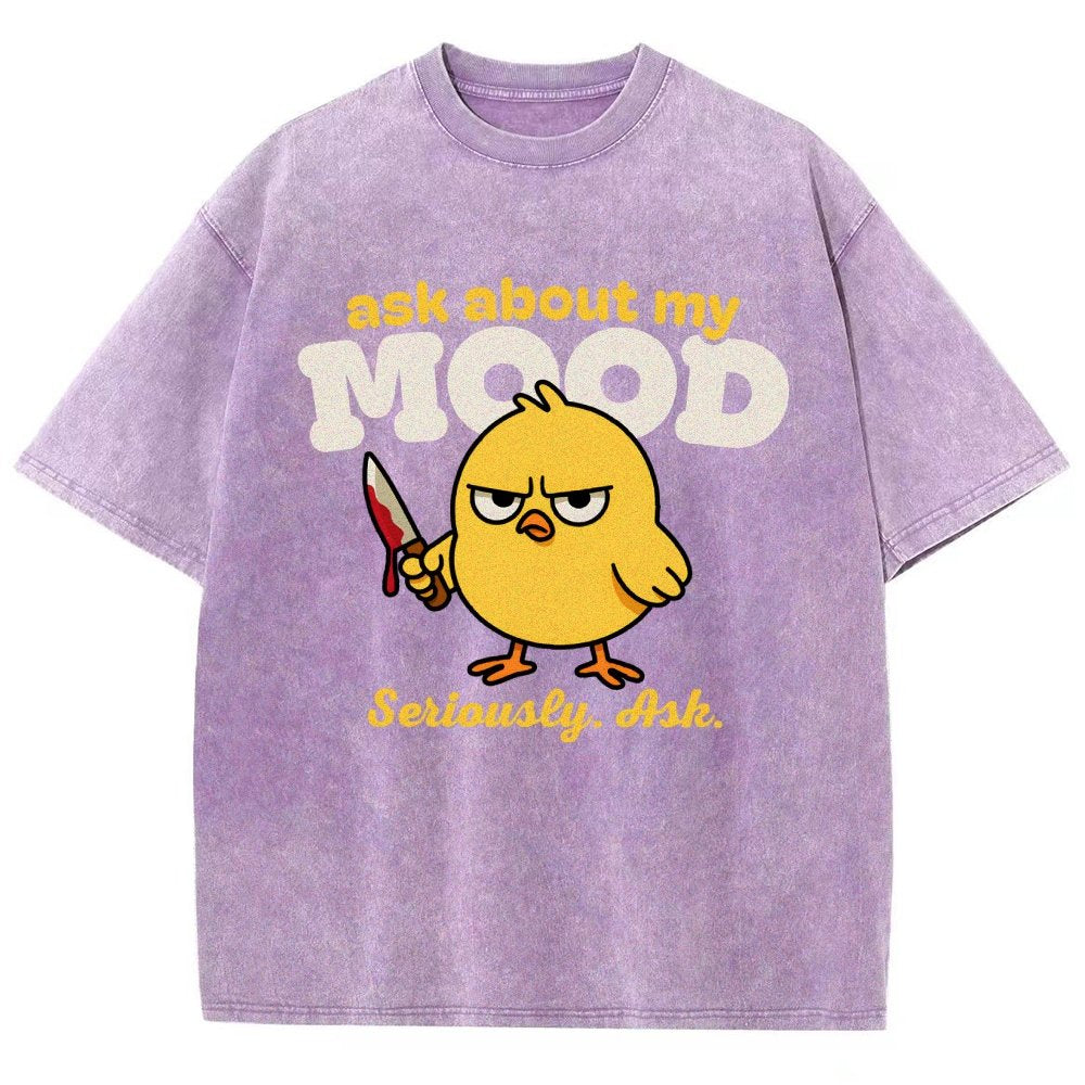 Ask About My Mood Vintage Distressed T-shirt