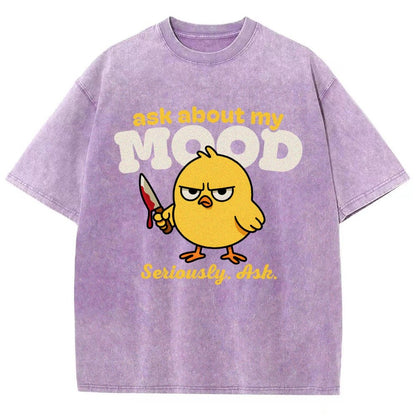 Ask About My Mood Vintage Distressed T-shirt