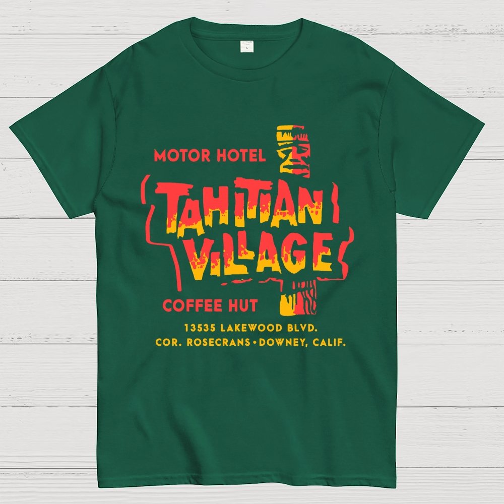 Tahitian Village  Downey CA  Vintage Tiki Bar Unisex Geek T-Shirt