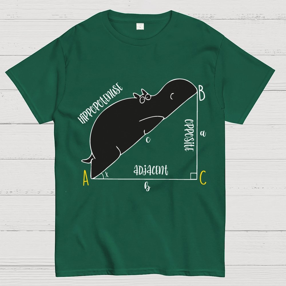Interesting Math, Cute Hippo, Math Geek T-Shirt