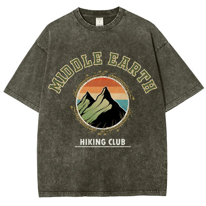 Middle Earth Hiking Club Vintage Distressed T-shirt
