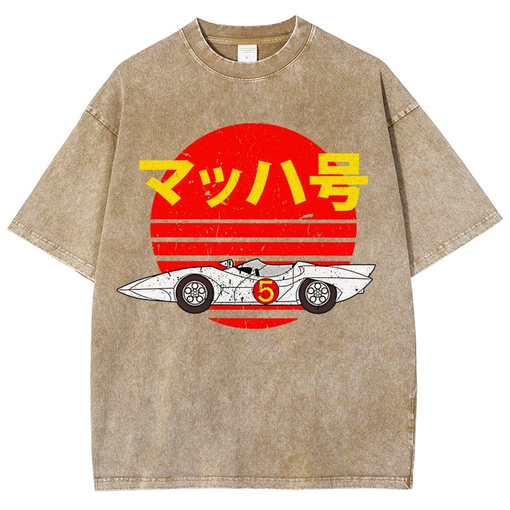 Mach 5 Retro  Vintage Distressed T-shirt
