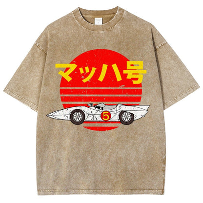 Mach 5 Retro  Vintage Distressed T-shirt