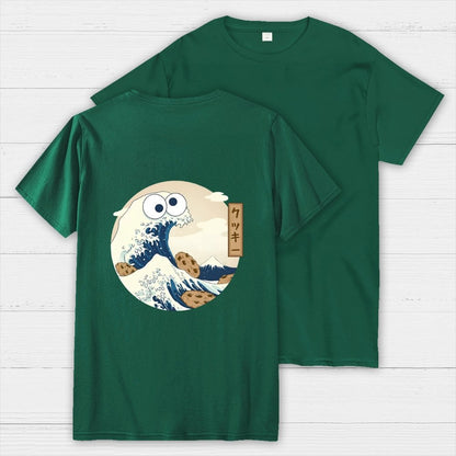 Cookiegawa Wave Nerdy Front And Back Printing Geek T-Shirt