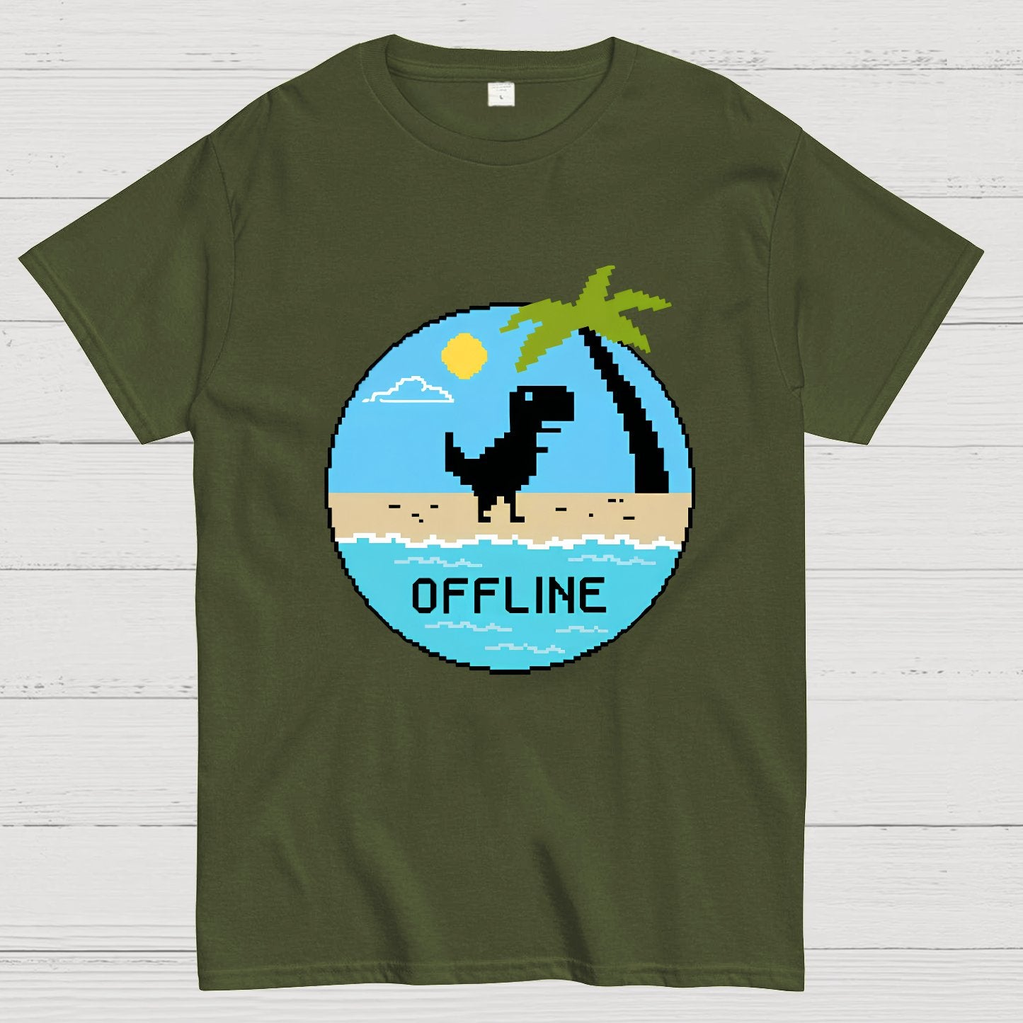 Dinosaur Offline Nerdy T-Shirt