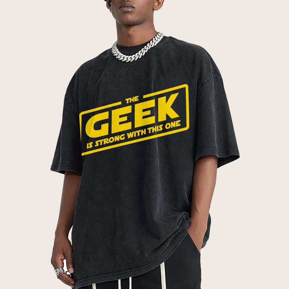 The Geek Is Strong Vintage Distressed T-shirt