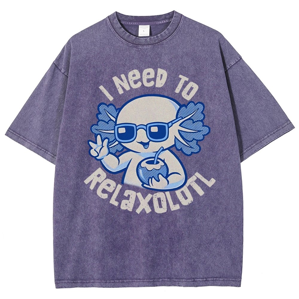 I Need To Relaxolotl Vintage Distressed T-shirt