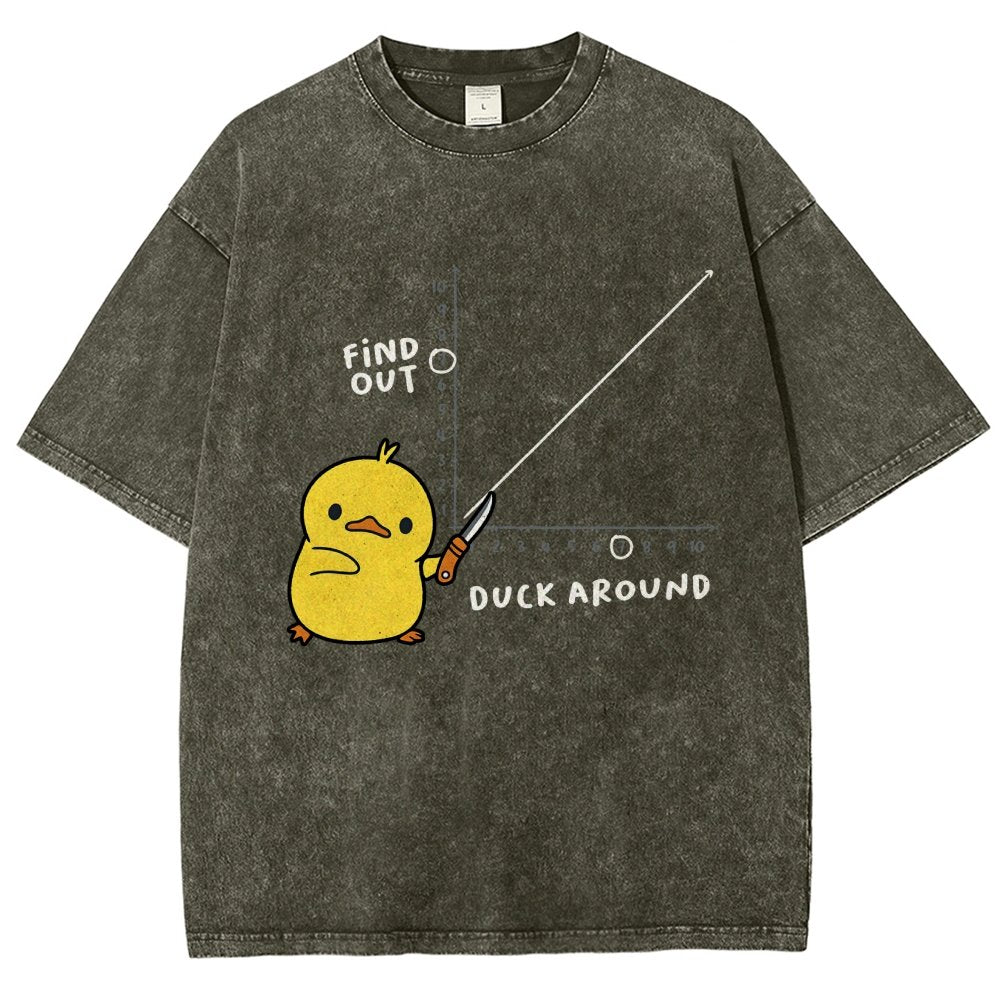 Duck Around Find Out Vintage Distressed T-shirt