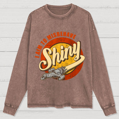 Shiny Washed Long Sleeve Tee