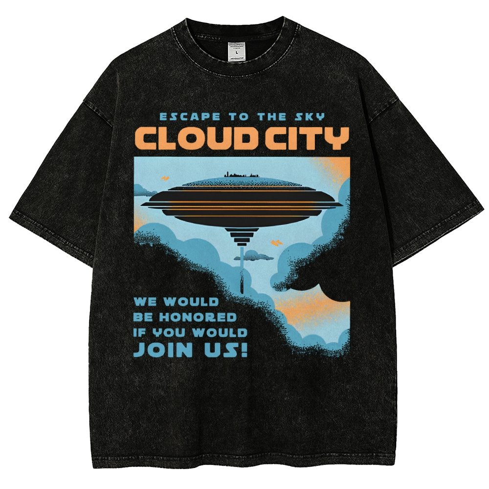 Sky City Vintage Distressed T-shirt