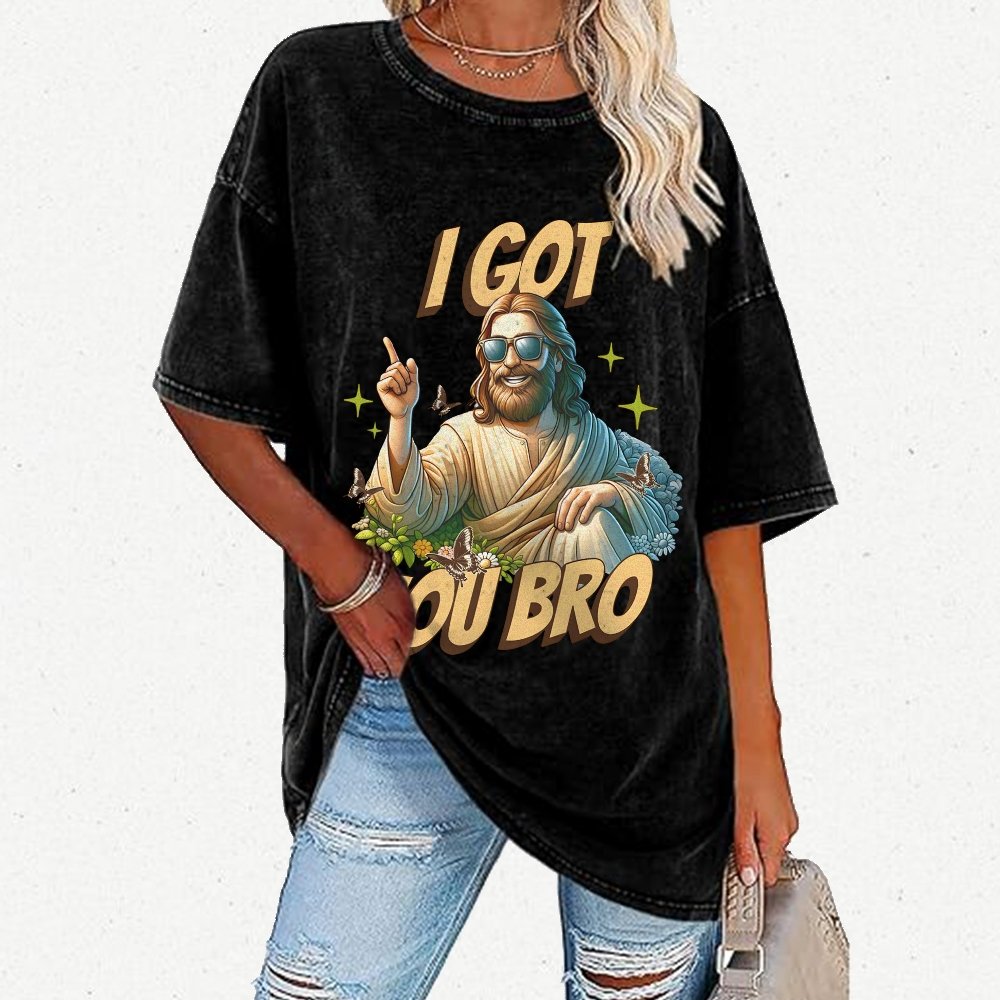 I Got You Bro , Funny Vintage Distressed T-shirt