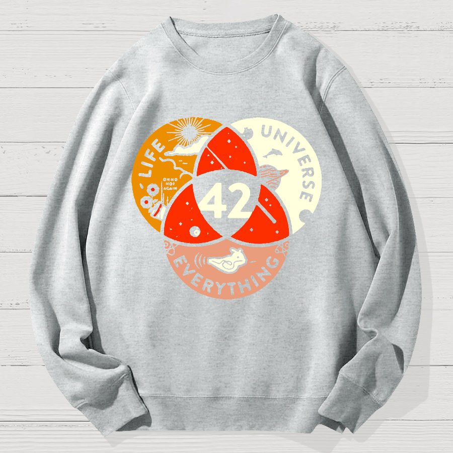 42 The Answer To Life The Universe And Everything Geek Cotton Sweatshirt