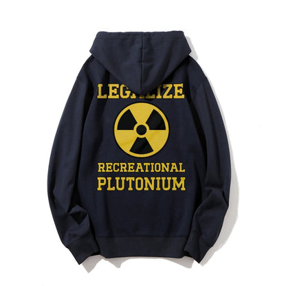 Legalize Recreational Plutonium Printed Back Cotton Hoodie