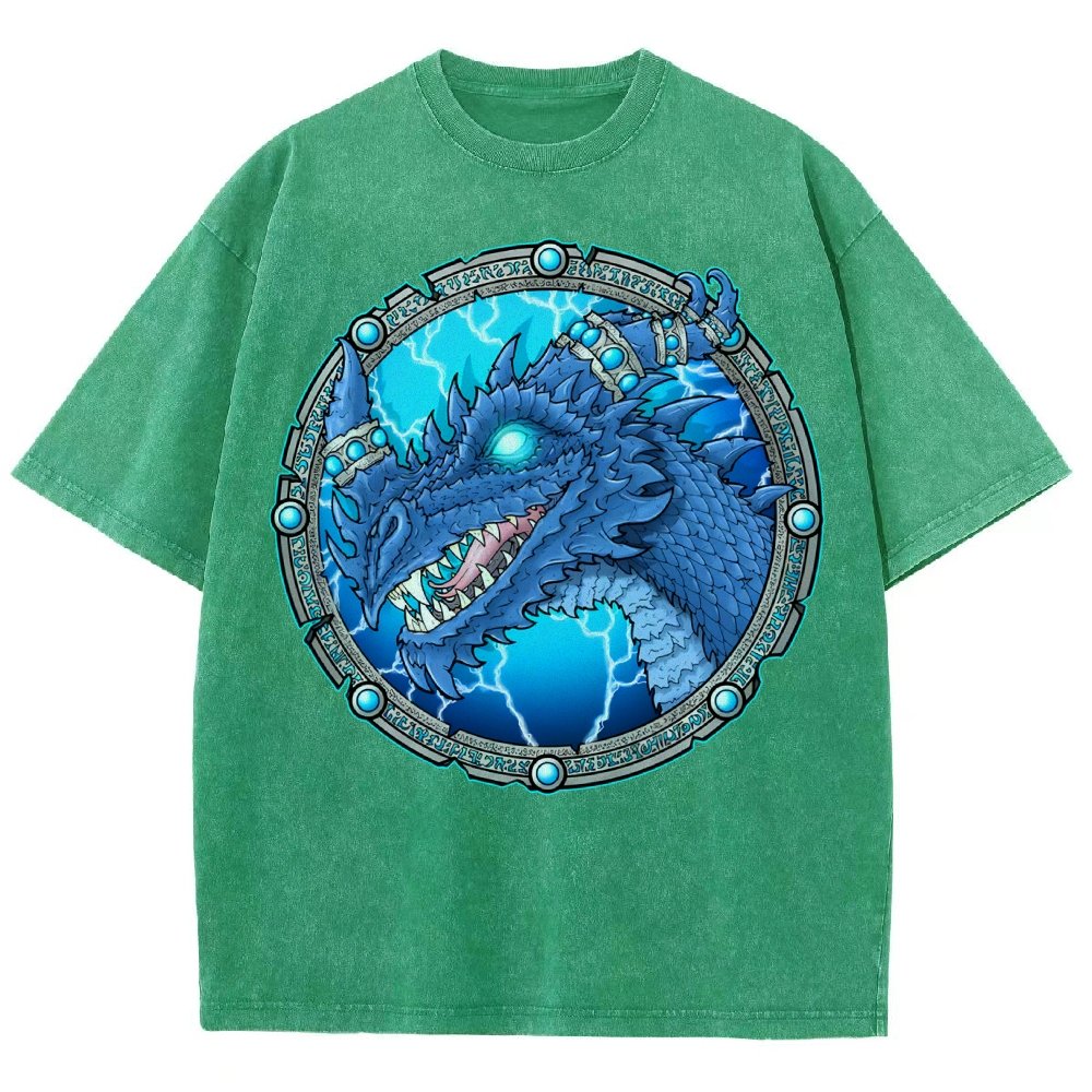 Blue Dragon Vintage Distressed T-shirt